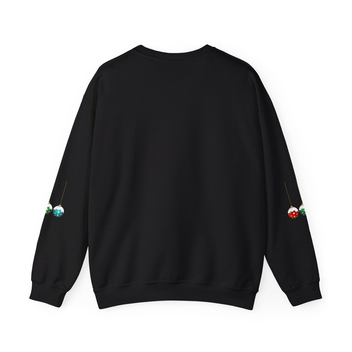 Holiday Ornaments Crewneck Sweatshirt — Hanging Baubles & Stars Christmas Sweater