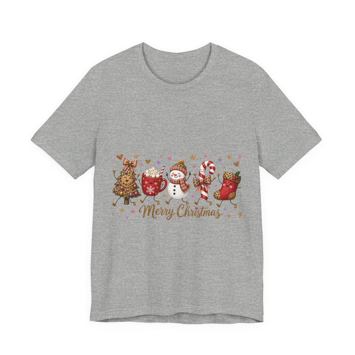 Christmas Characters T-Shirt — 'Merry Christmas' Holiday Graphic Tee