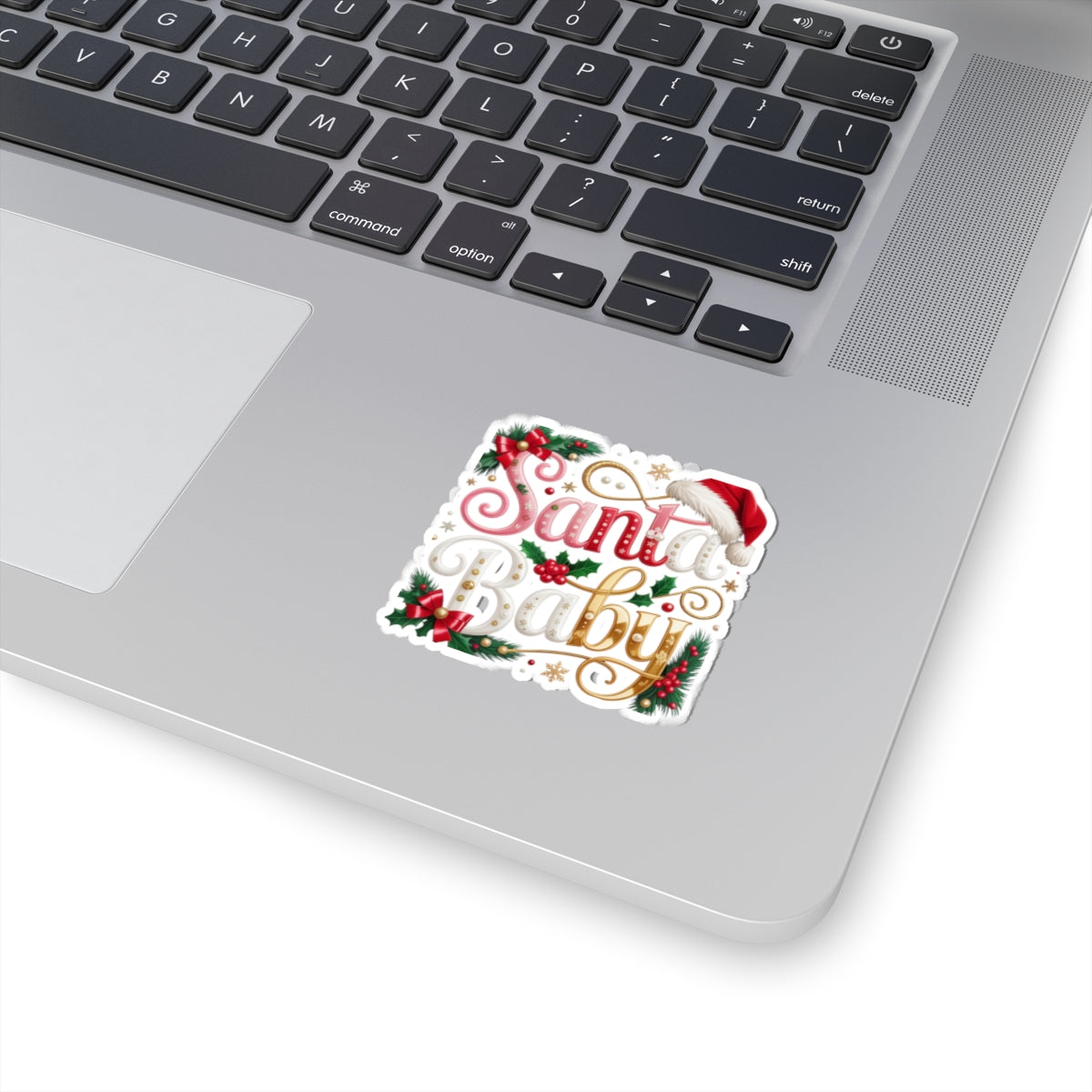 Santa Baby Christmas Sticker — Festive Kiss-Cut Holiday Decal