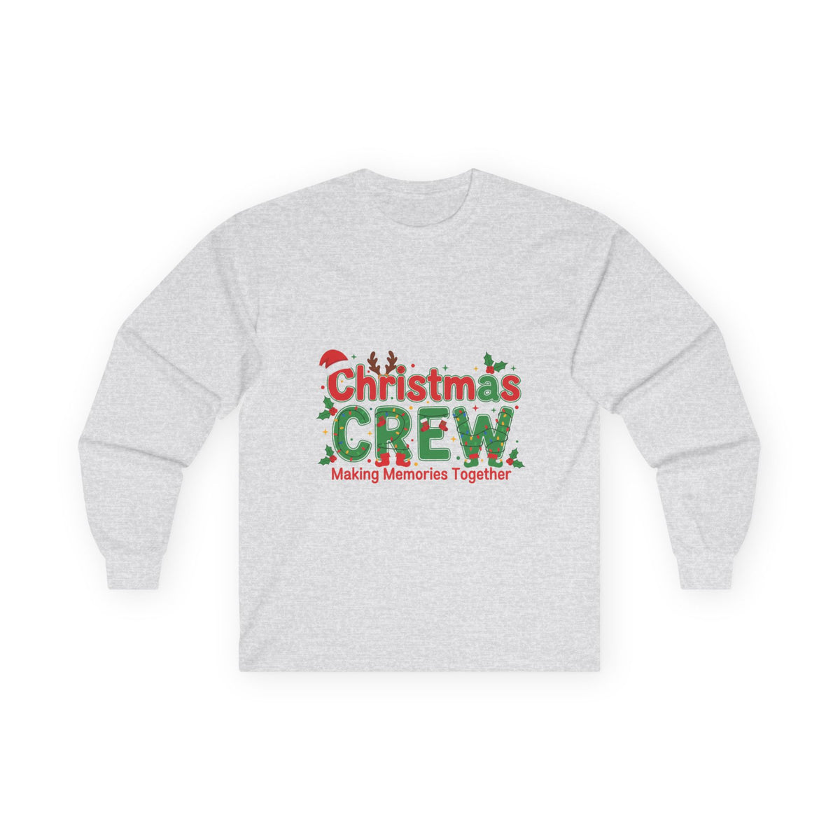 Christmas Crew Long Sleeve Tee — "Making Memories Together" Holiday Shirt