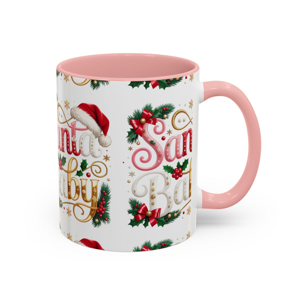Santa Baby Christmas Accent Mug – Festive Holiday Coffee Cup (11/15oz)