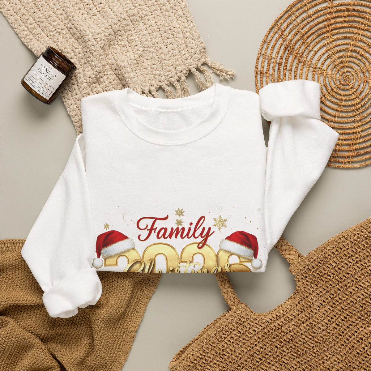 Family 2026 Christmas Crewneck Sweatshirt — "Together We Make Memories"