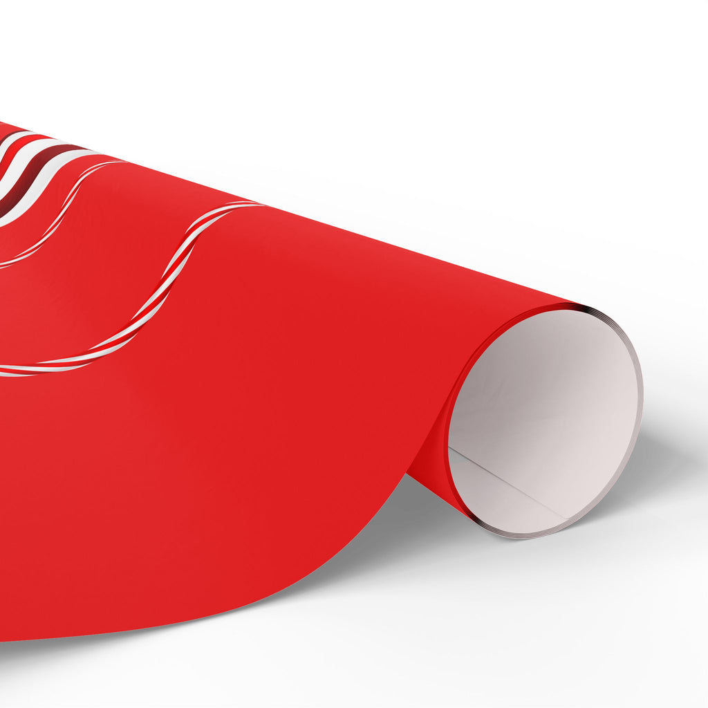 Christmas Ornament Wrapping Paper – Red Holiday Gift Wrap with Hanging Baubles