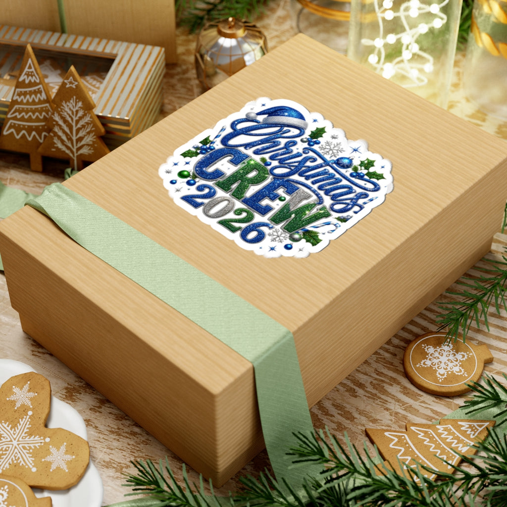 Christmas Crew 2026 Sticker — Festive Kiss-Cut Holiday Decal