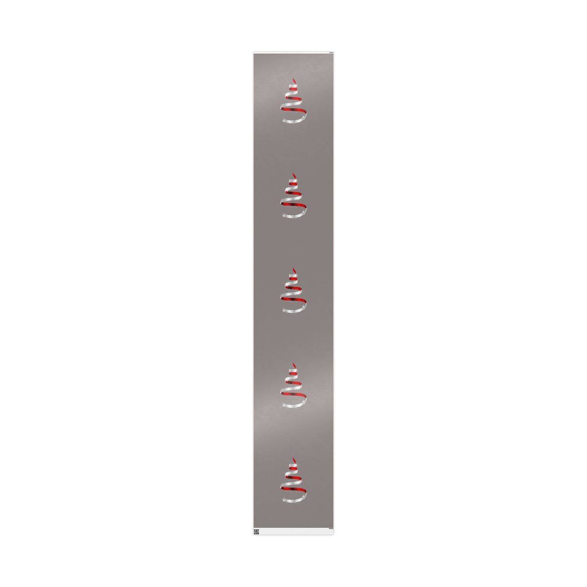 Christmas Tree Stripe Wrapping Paper Roll — Minimal Red & White Holiday Gift Wrap
