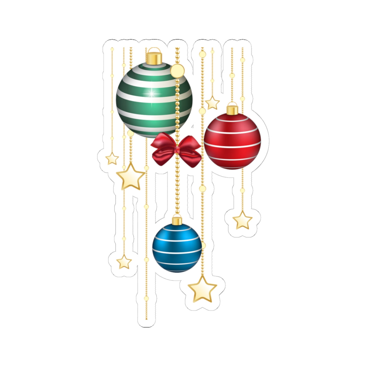 Christmas Ornament Stickers — Festive Kiss-Cut Holiday Decals