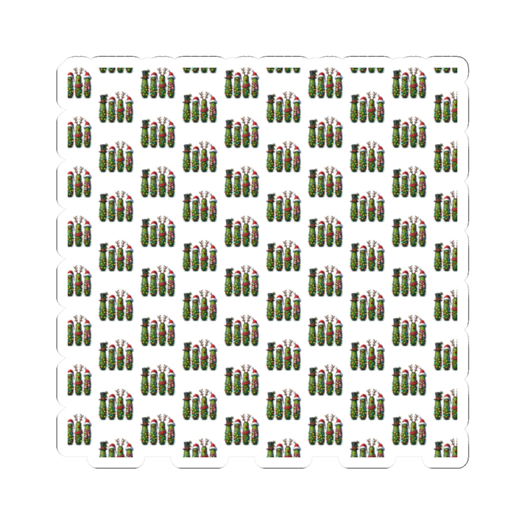 Cactus Pattern Kiss-Cut Sticker Sheet — Mini Succulent Laptop Decals