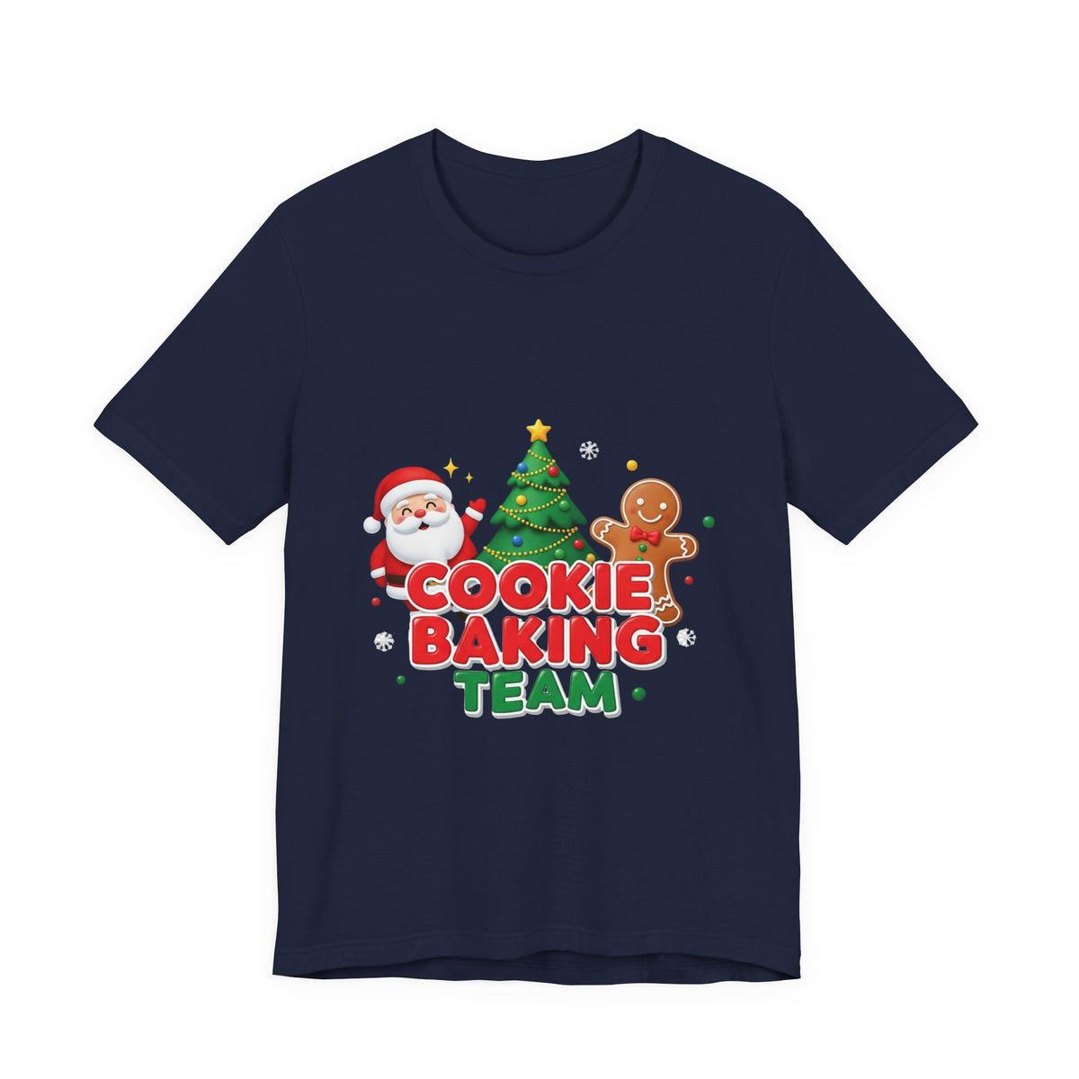 Cookie Baking Team T-Shirt — Christmas Santa & Gingerbread Holiday Tee