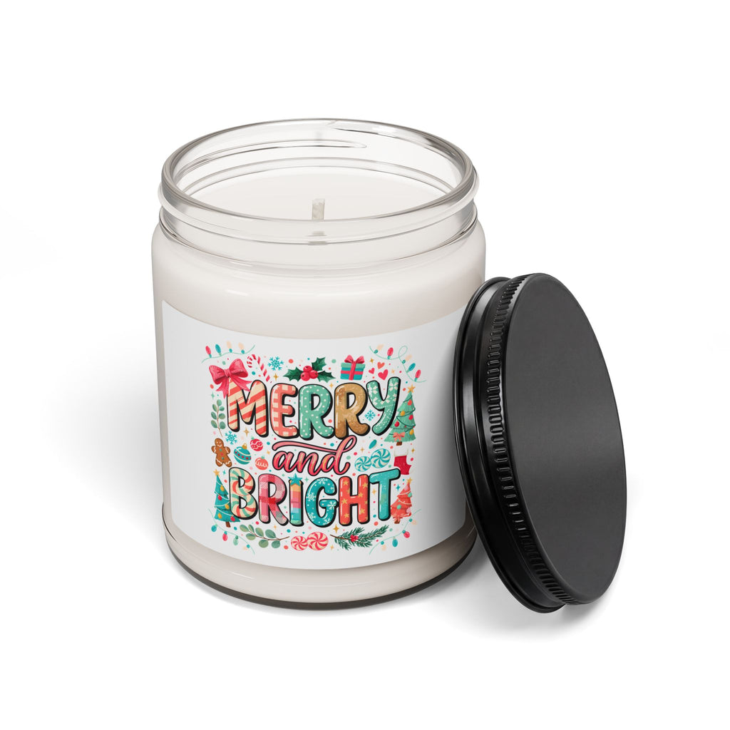 Merry and Bright Scented Soy Candle — 9oz Holiday Christmas Candle