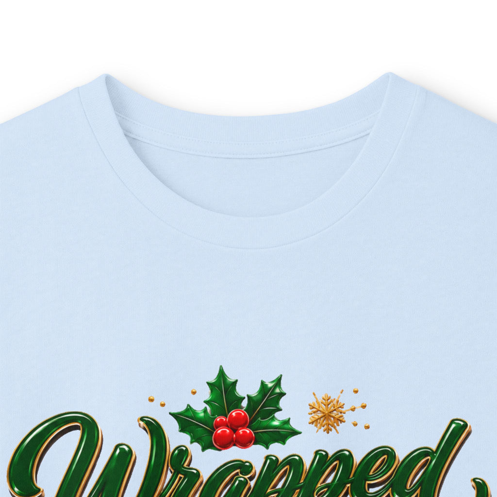 Long Sleeve Tee — "Wrapped in Christmas Love" Holiday Graphic Shirt