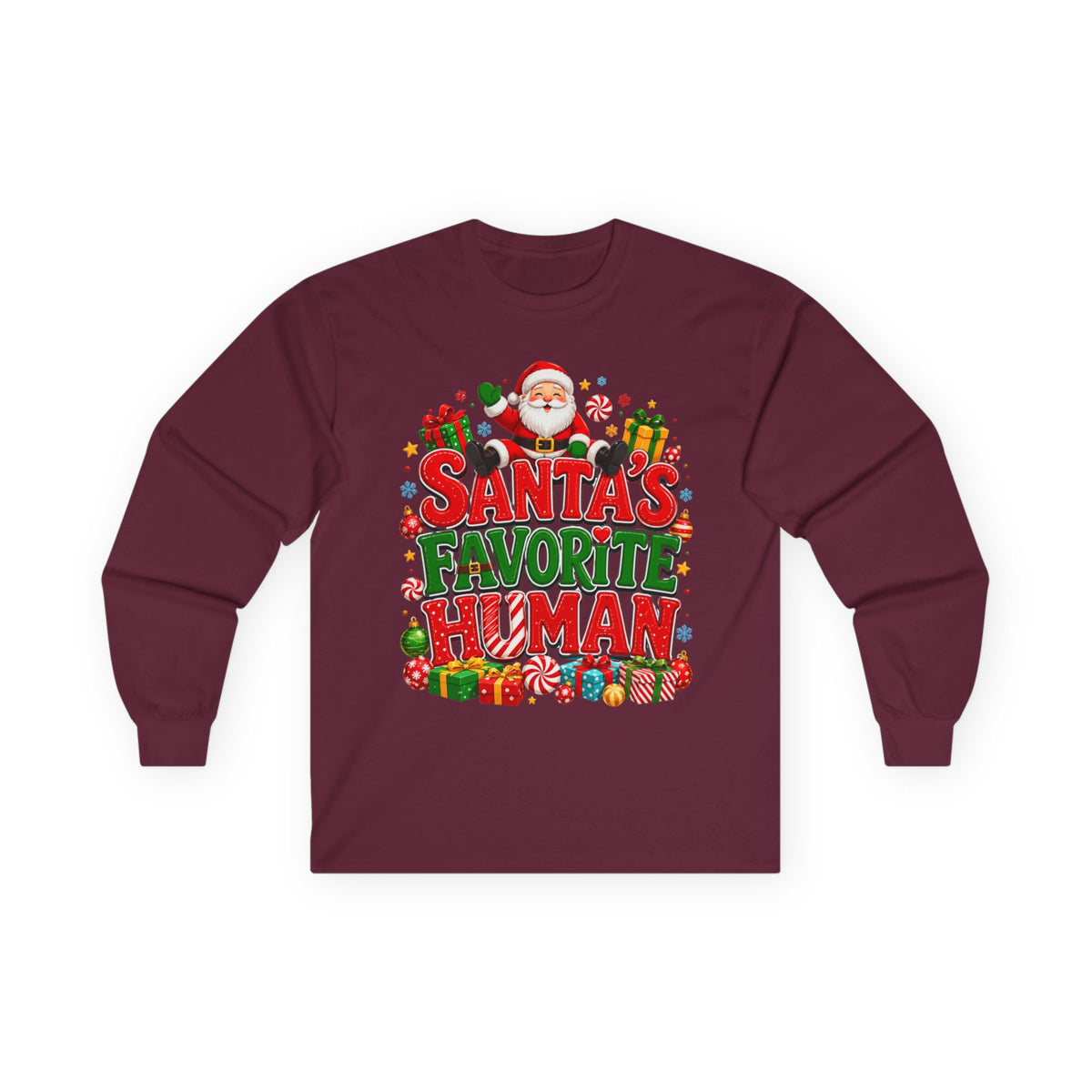 Santa's Favorite Human Long Sleeve Tee