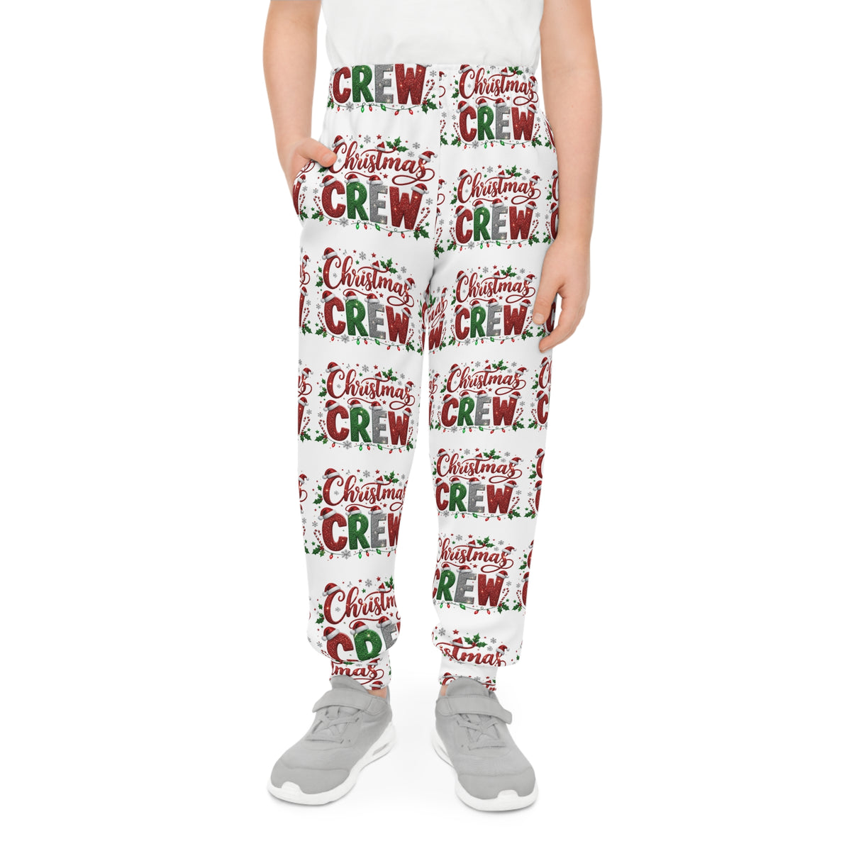 Christmas Crew Youth Joggers — Festive Holiday Graphic Pants