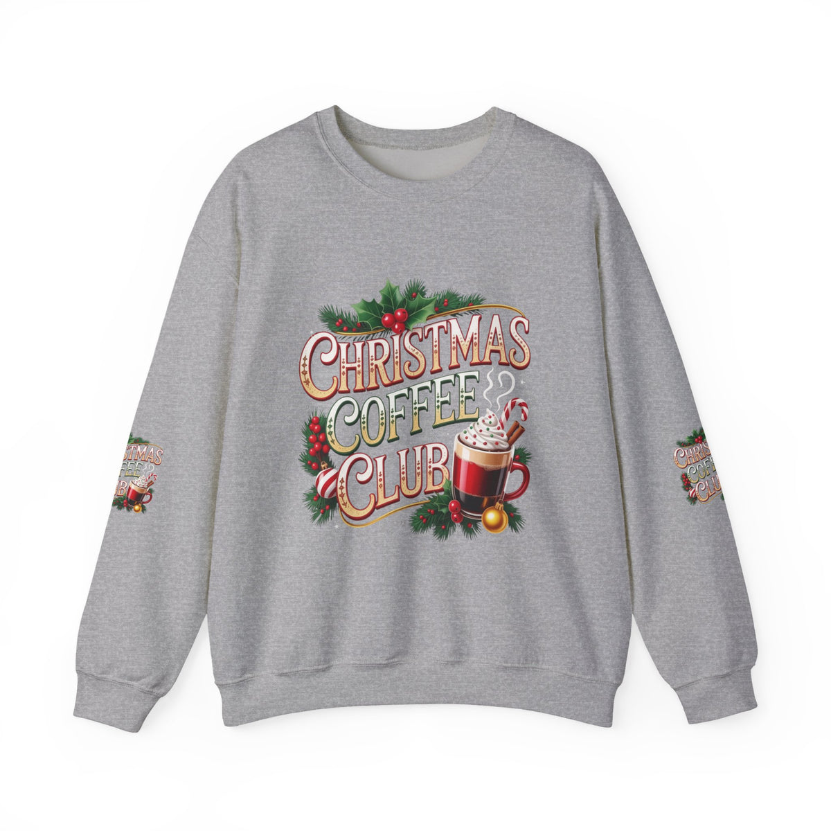 Christmas Coffee Club Sweatshirt — Cozy Holiday Crewneck for Coffee Lovers