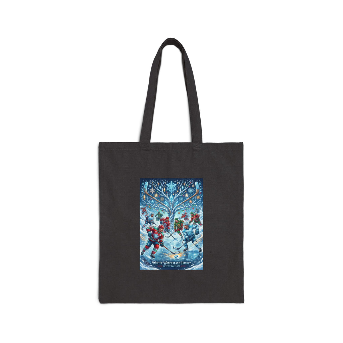 Holiday Snowman Dance Canvas Tote Bag — Festive Winter Market Grocery Bag