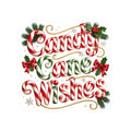 Candy Cane Wishes Sticker — Festive Holiday Kiss-Cut Decal