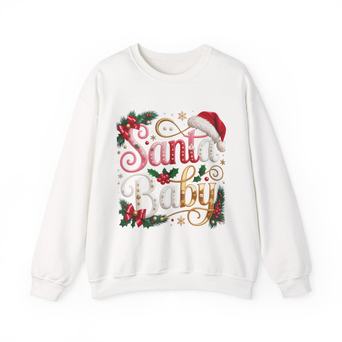 Sweatshirt — "Santa Baby" Christmas Crewneck Sweatshirt