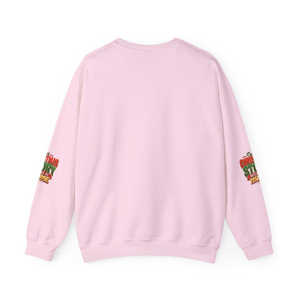 Christmas Love Crewneck Sweatshirt — "Home Is Filled With Christmas Love" Holiday Sweater