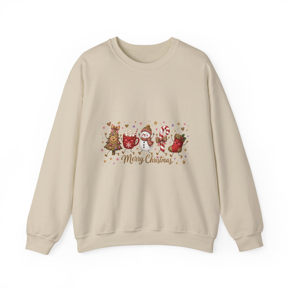 Christmas Crewneck Sweatshirt — Merry Christmas Cute Holiday Animals Design