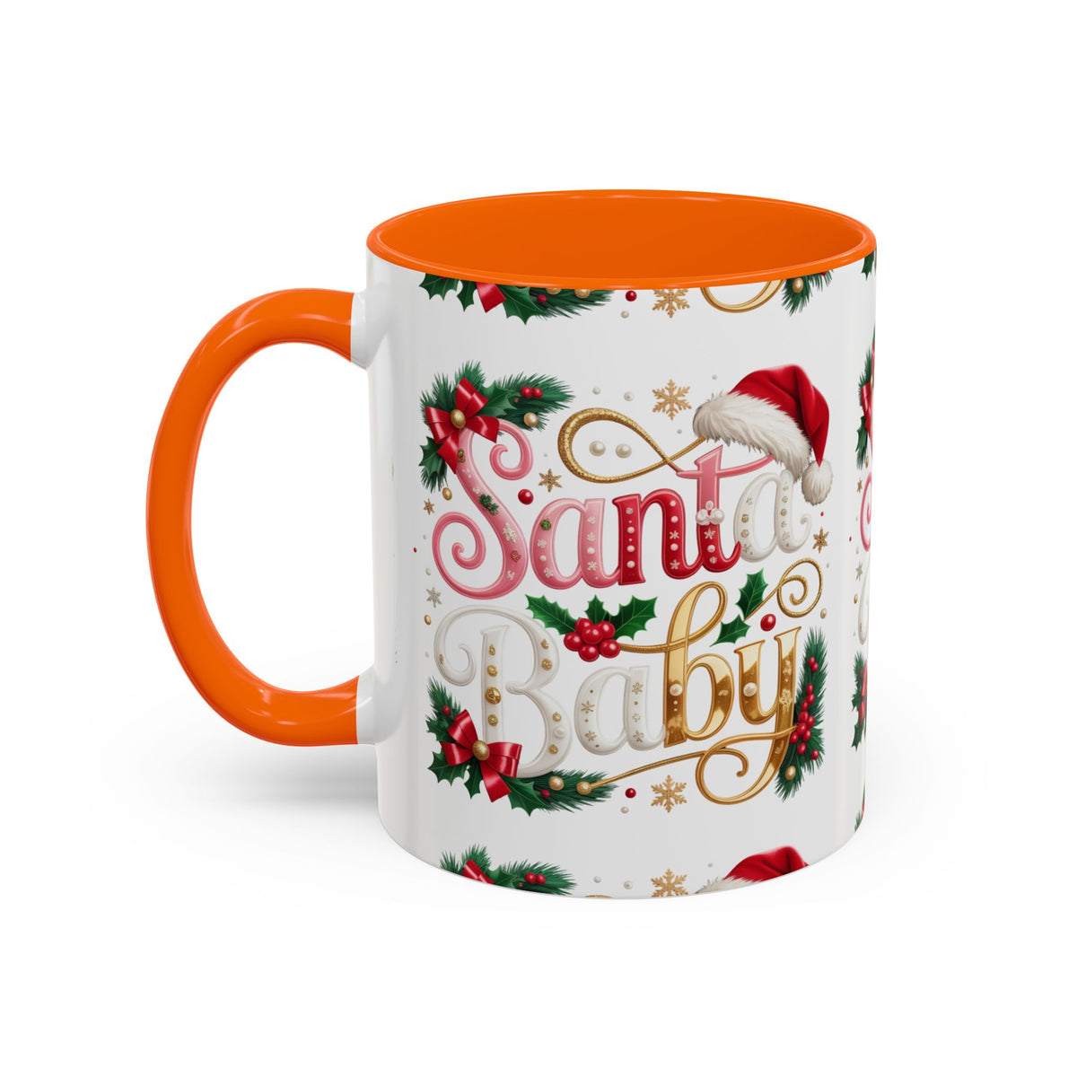 Santa Baby Christmas Accent Mug – Festive Holiday Coffee Cup (11/15oz)