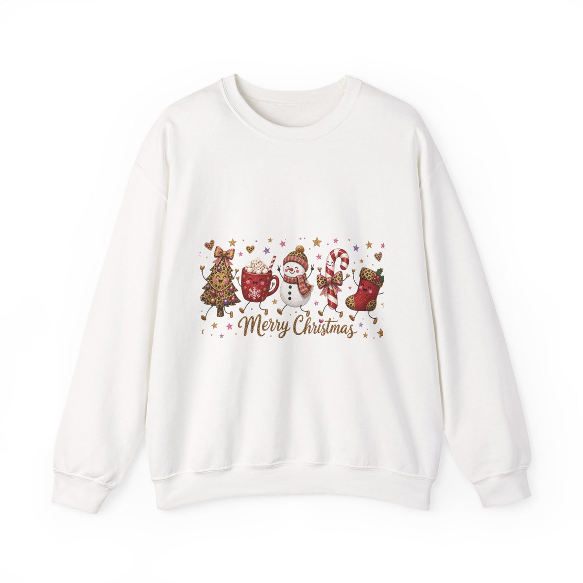 Christmas Crewneck Sweatshirt – Cute Festive Icons & "Merry Christmas" Design