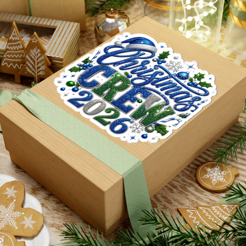 Christmas Crew 2026 Sticker — Festive Kiss-Cut Holiday Decal