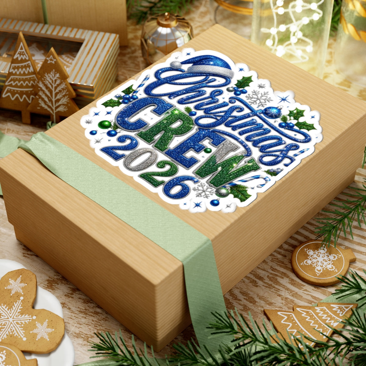 Christmas Crew 2026 Sticker — Festive Kiss-Cut Holiday Decal
