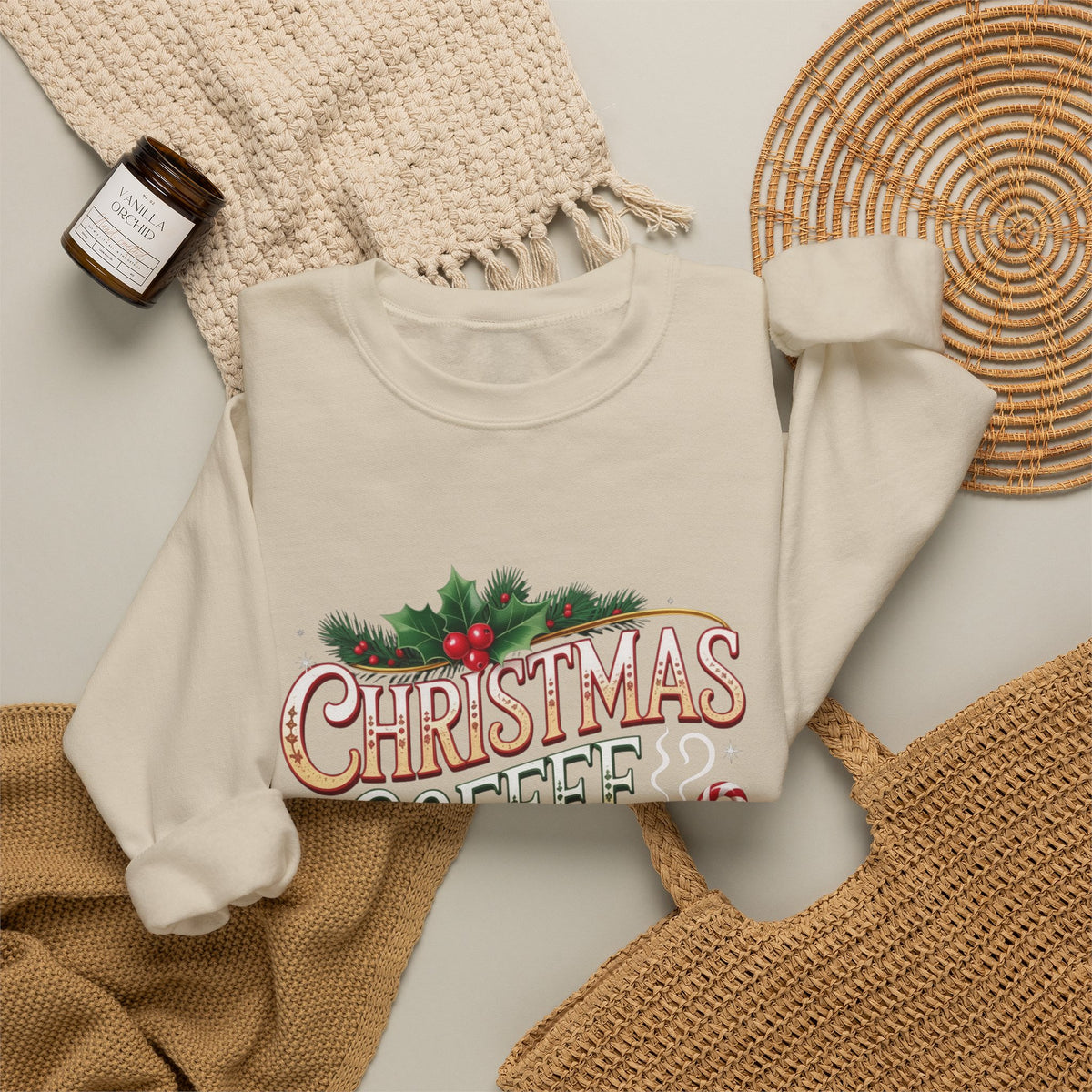 Christmas Coffee Club Sweatshirt — Cozy Holiday Crewneck for Coffee Lovers