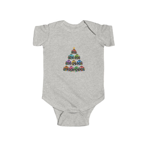 Baby Bodysuit — Colorful Floral Christmas Tree Infant Onesie