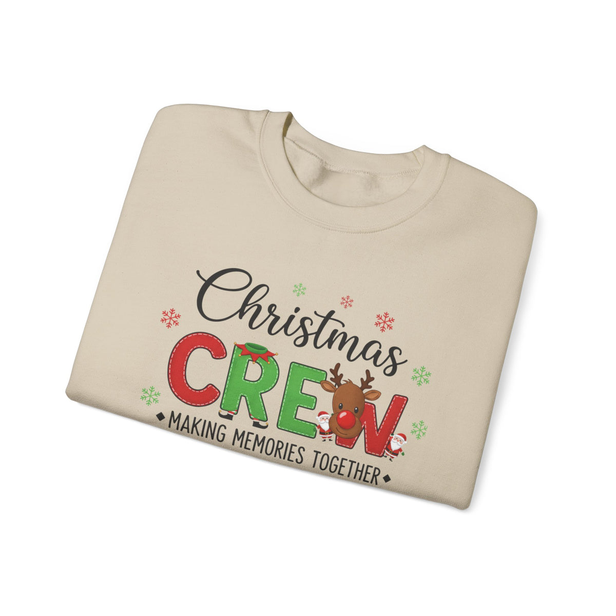 Christmas Crew Sweatshirt – "Christmas Crew: Making Memories Together" Holiday Pullover