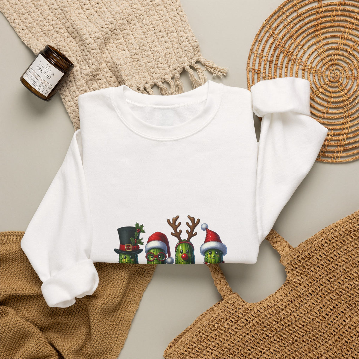 Christmas Pickle Crewneck Sweatshirt — Festive Pickle Family Holiday Sweatshirt