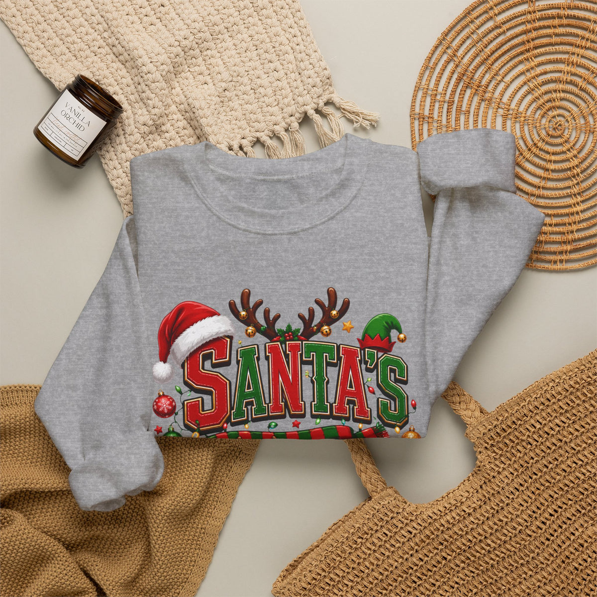 Santa's Crew Christmas Sweatshirt — Festive Holiday Crewneck