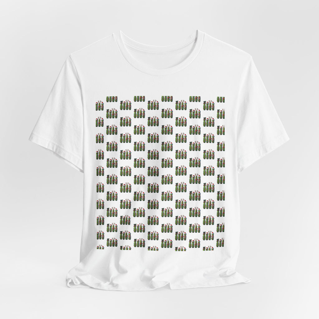 Binocular Pattern T‑Shirt — Retro Explorer Optics Graphic Tee