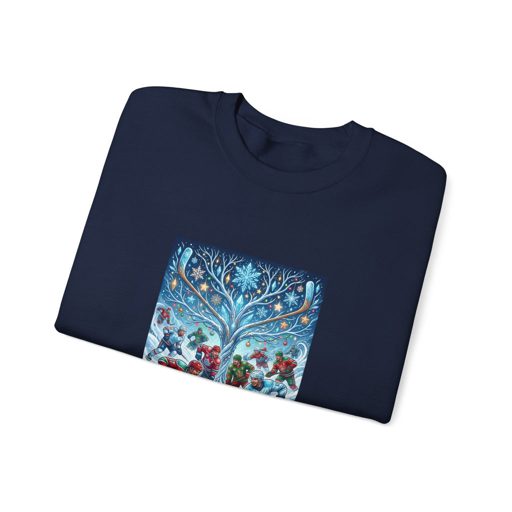 Holiday Snow Skate Crewneck Sweatshirt — Vintage Winter Ice Skaters Graphic