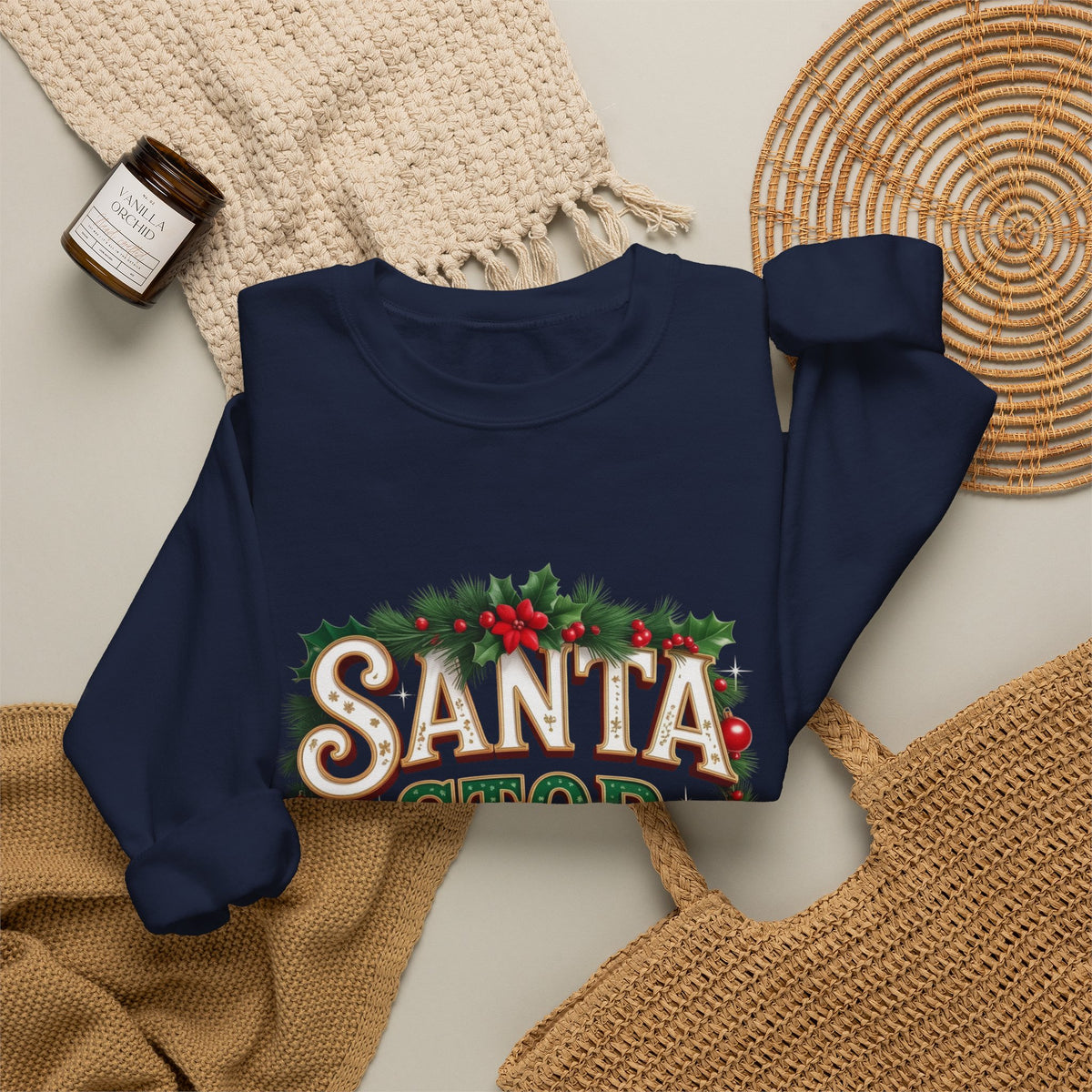Santa Stop Here Christmas Sweatshirt