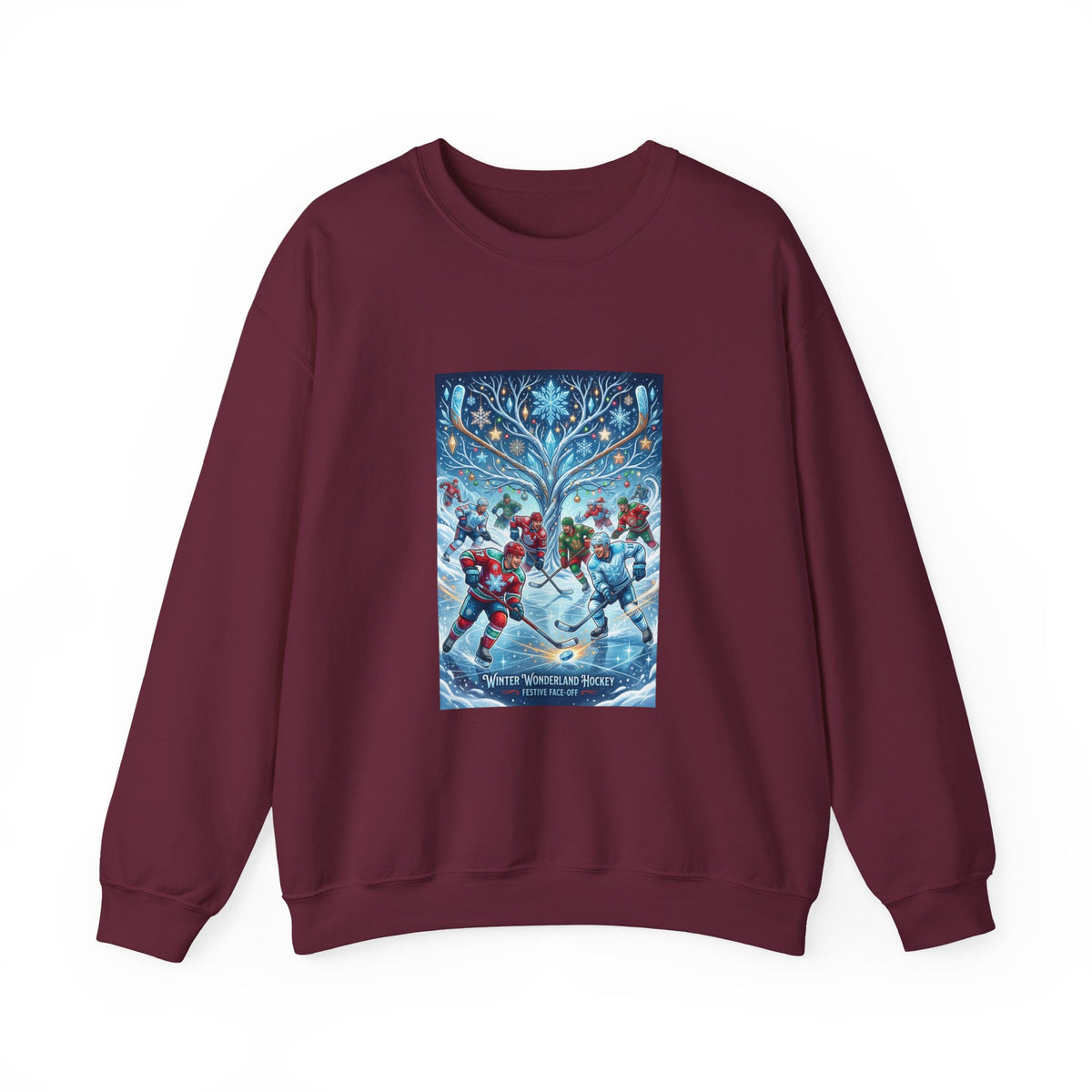 Holiday Snow Skate Crewneck Sweatshirt — Vintage Winter Ice Skaters Graphic