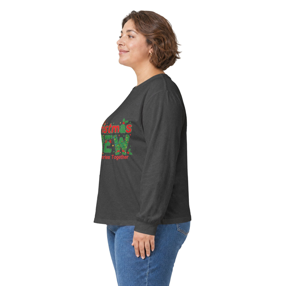 Christmas Crew Long Sleeve Tee — "Making Memories Together" Holiday Shirt