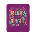 Merry and Bright Sherpa Blanket — Cozy Holiday Fleece Throw