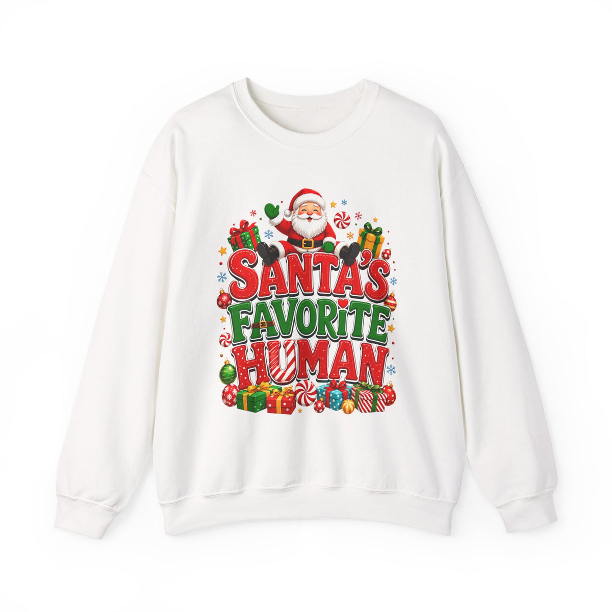 Santa's Favorite Human Crewneck Sweatshirt