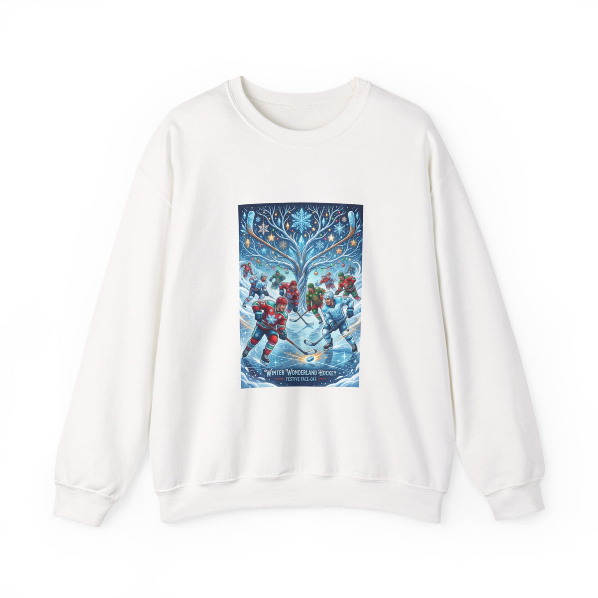 Holiday Snow Skate Crewneck Sweatshirt — Vintage Winter Ice Skaters Graphic