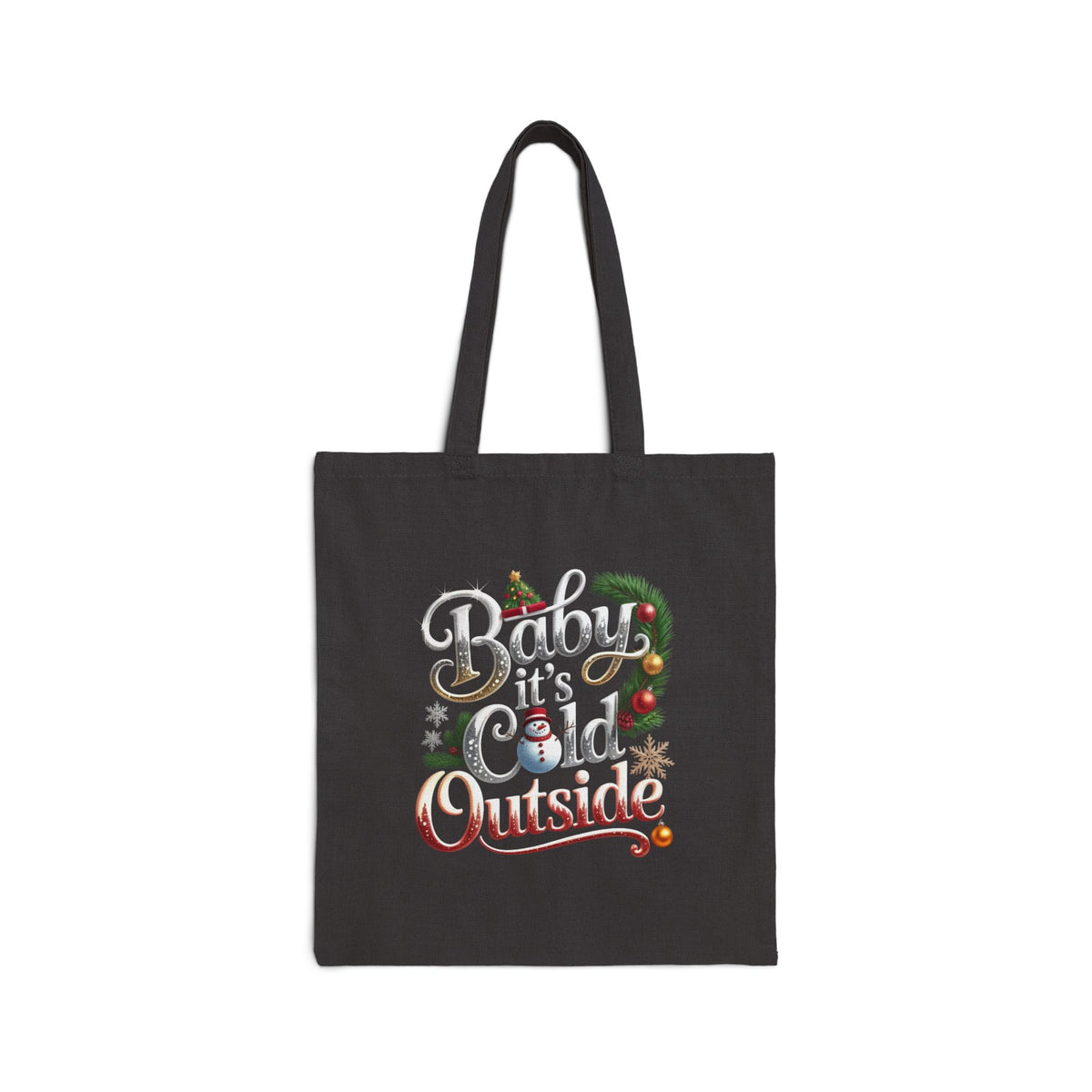 Tote Bag — "Baby It's Cold Outside" Vintage Holiday Canvas Tote