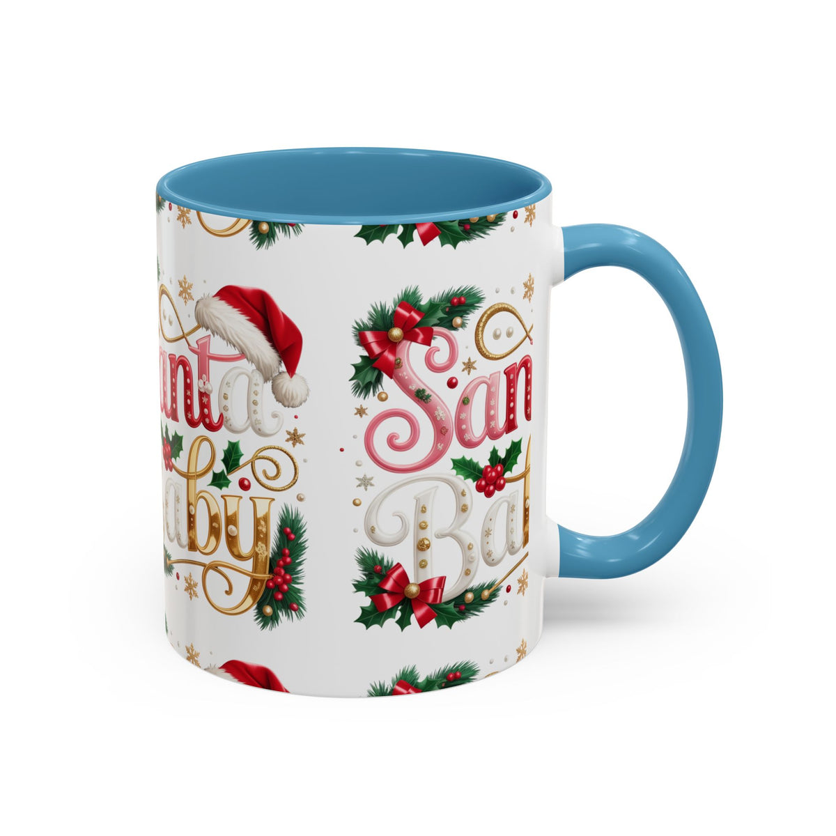Santa Baby Christmas Accent Mug – Festive Holiday Coffee Cup (11/15oz)