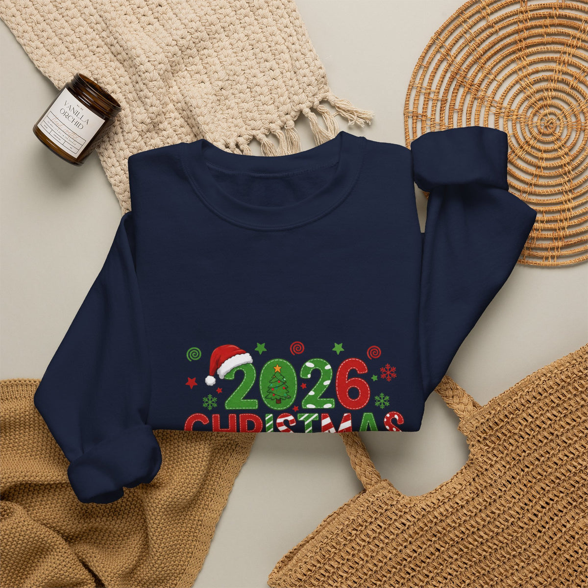 2026 Christmas Crew Sweatshirt — "A Little Bit Crazy, A Little Bit Loud, A Whole Lotta Love" Holiday Pullover
