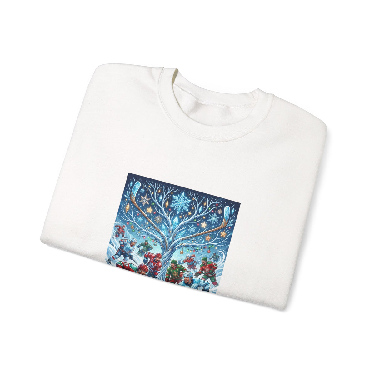 Holiday Snow Skate Crewneck Sweatshirt — Vintage Winter Ice Skaters Graphic