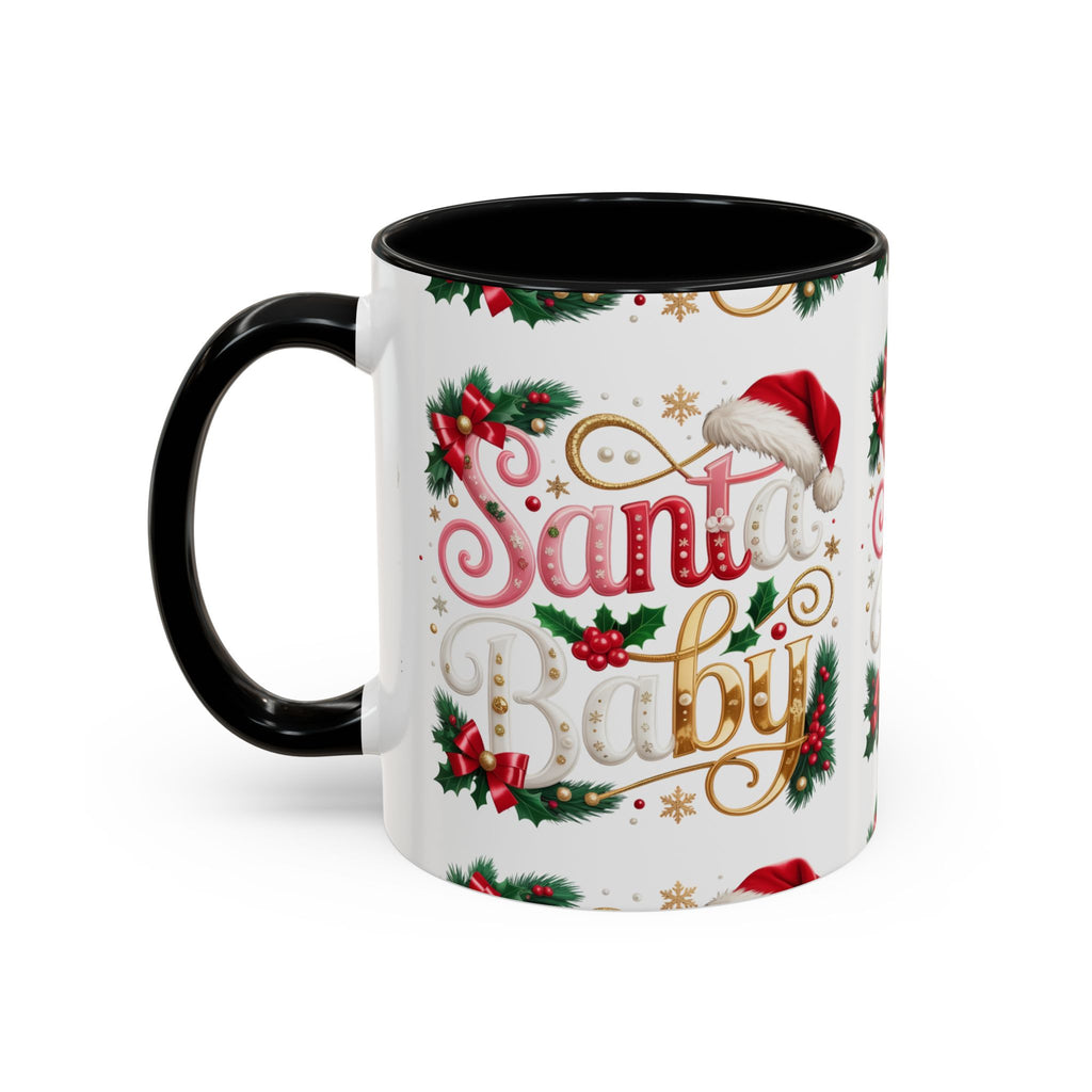 Santa Baby Christmas Accent Mug – Festive Holiday Coffee Cup (11/15oz)