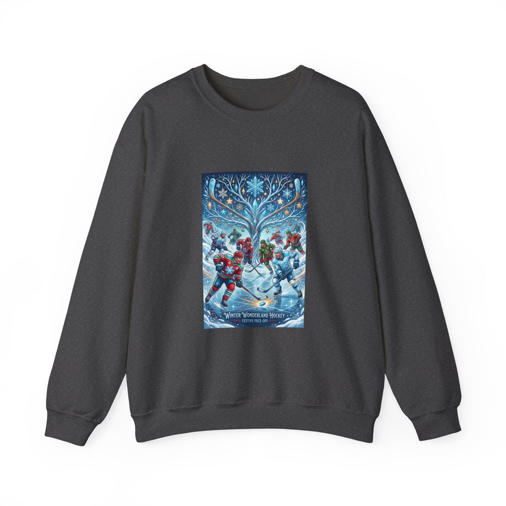 Holiday Snow Skate Crewneck Sweatshirt — Vintage Winter Ice Skaters Graphic