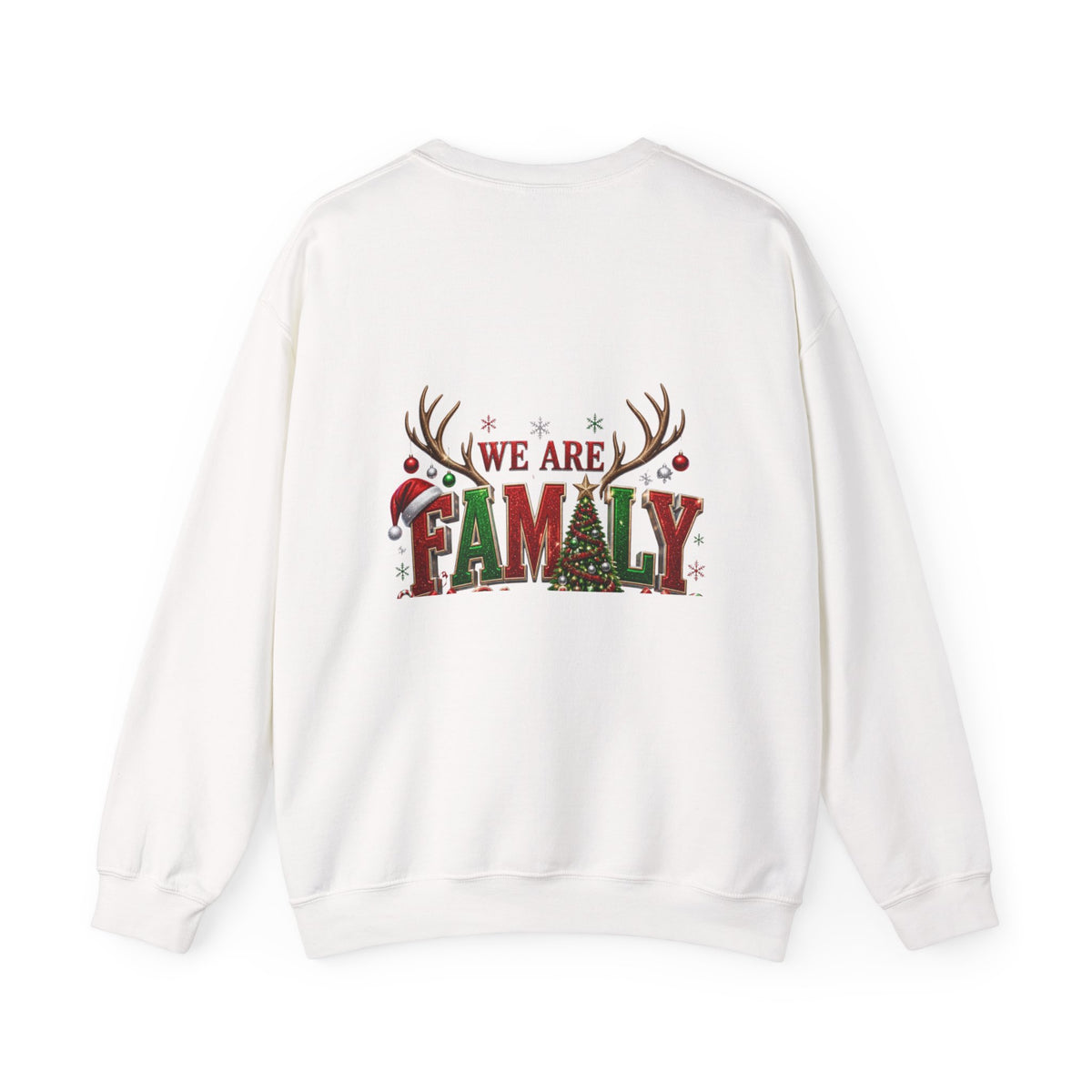 Family Christmas Sweatshirt – “We Are Family” Holiday Crewneck