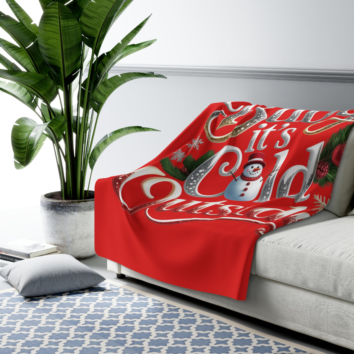 Baby It’s Cold Outside Christmas Sherpa Blanket