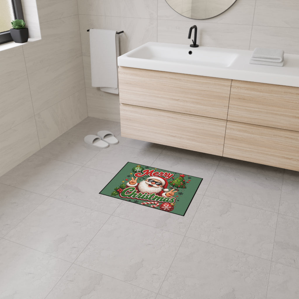 Merry Christmas Santa Floor Mat — Heavy-Duty Holiday Doormat