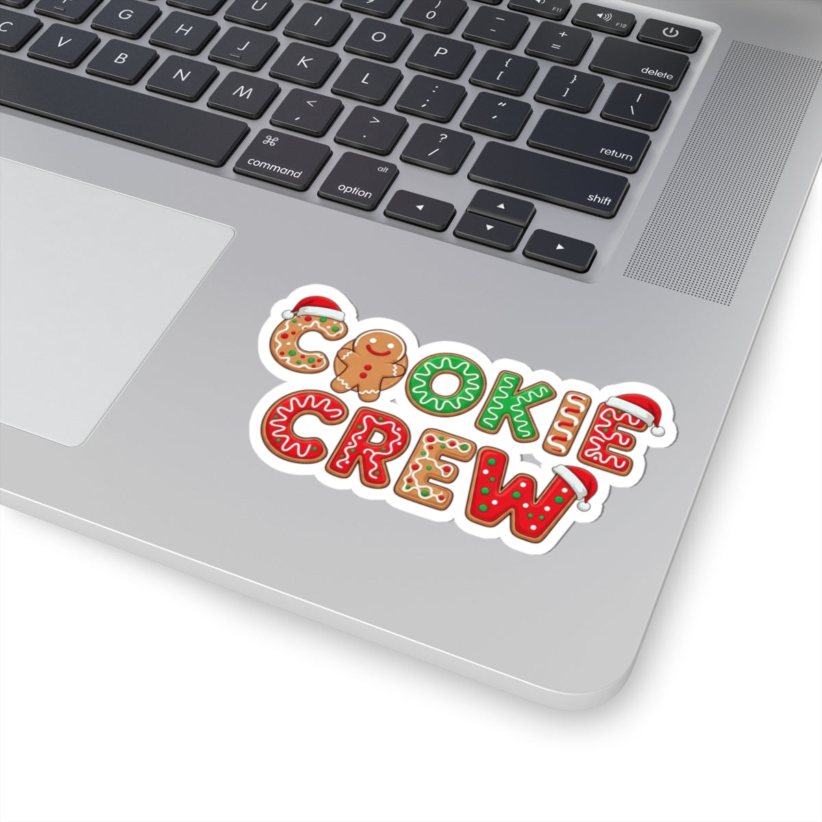 Cookie Crew Kiss-Cut Sticker — Festive Christmas Gingerbread Holiday Decal