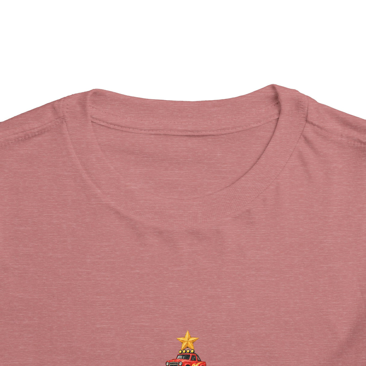 Toddler Tee — Colorful Monster Truck Christmas Tree Holiday Shirt